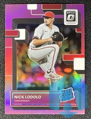 2022 Donruss Optic Nick Lodolo  #189 Rated Rookie Pink Prizm Cincinnati Reds